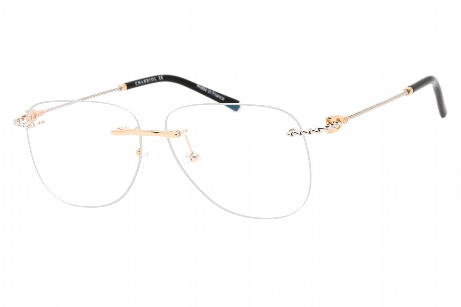 Charriol PC75099 Shiny Gold/Silver / Clear Lens C03 58-17-0 MM