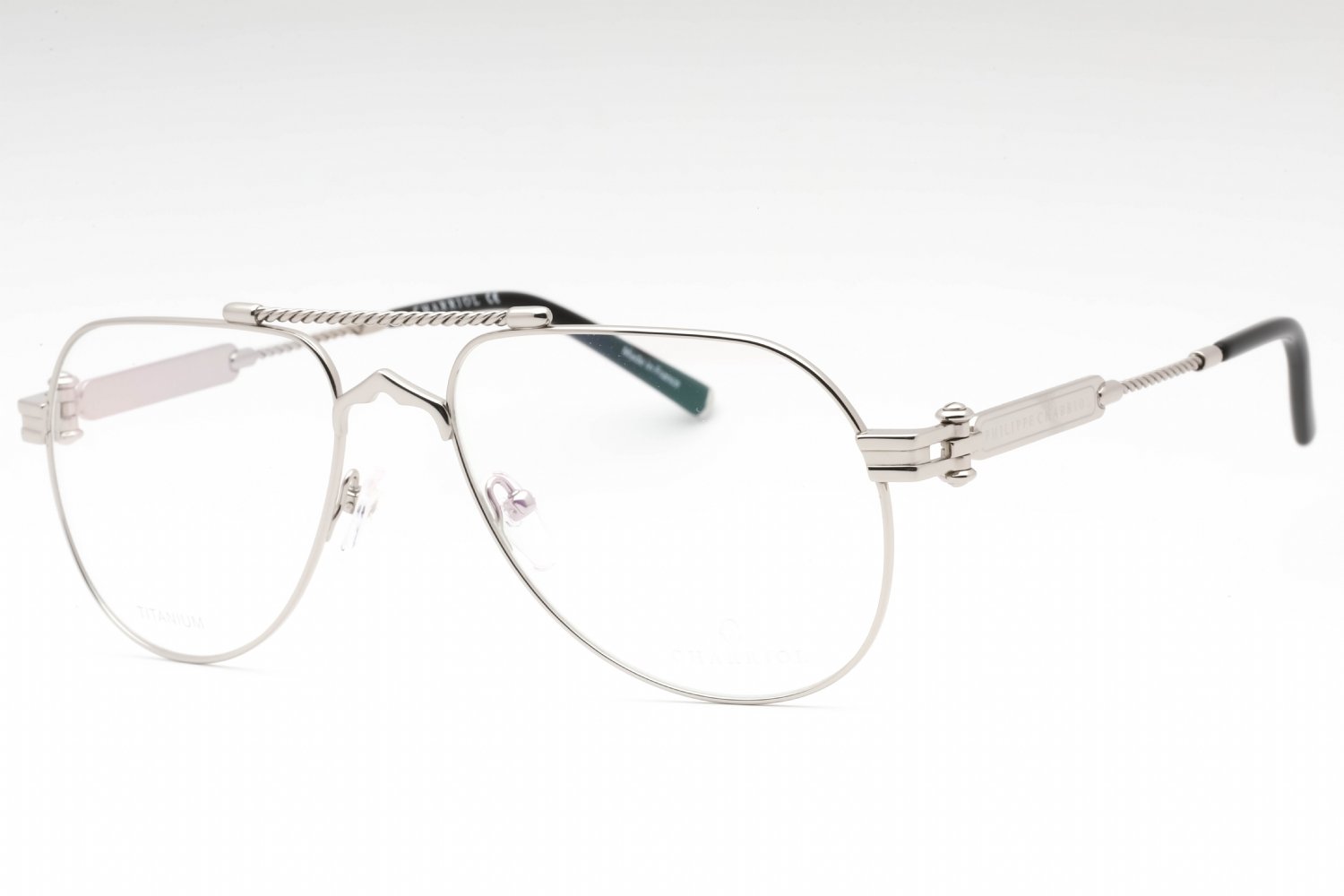 Charriol PC75105 Shiny Silver / Clear demo lens C02 59-18-0 MM