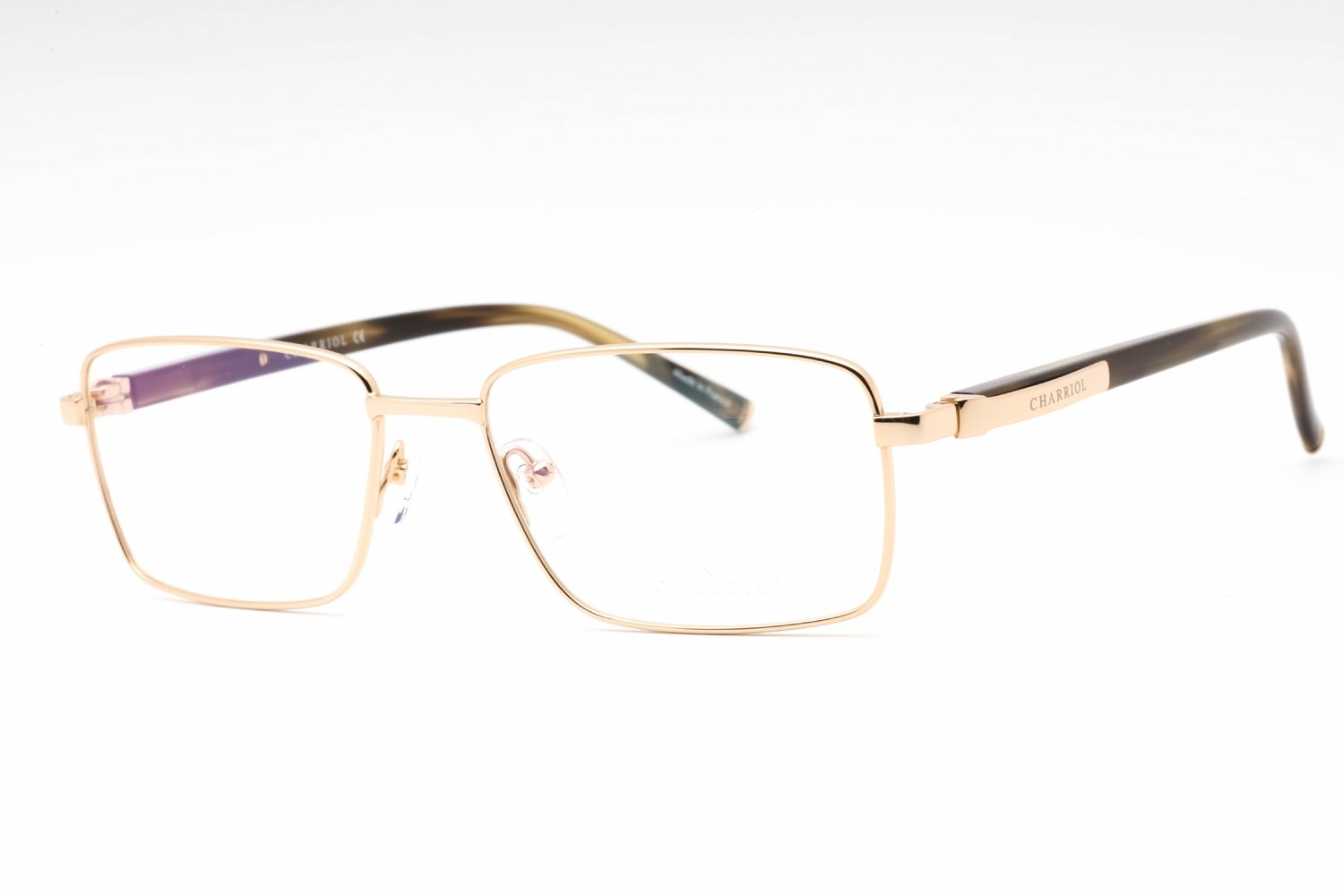 Charriol PC75110 Shiny Gold/Khaki Horn / Clear Lens C03 57-18-0 MM