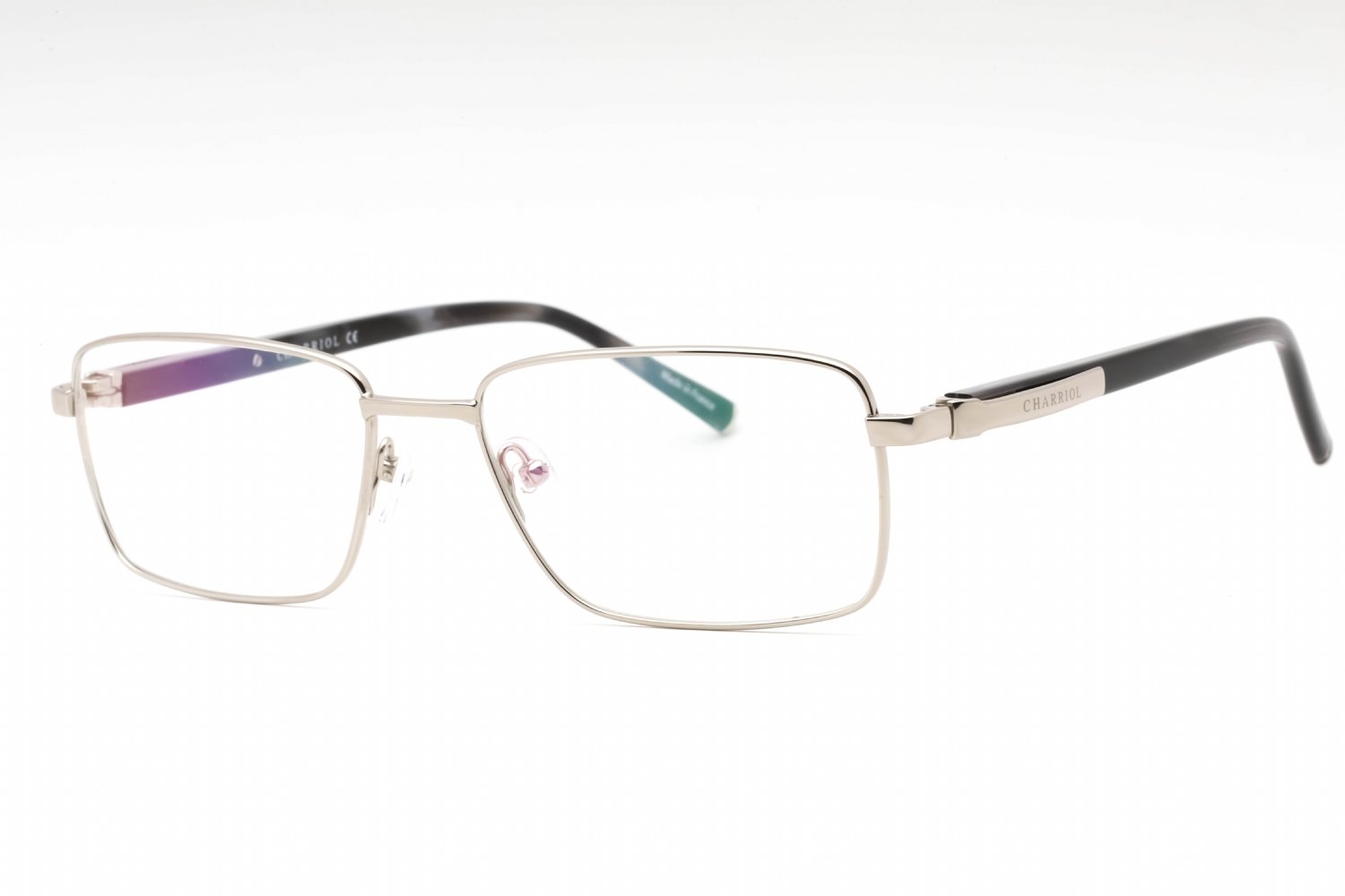 Charriol PC75110 Shiny Silver/Grey Horn / Clear Lens C02 57-18-0 MM