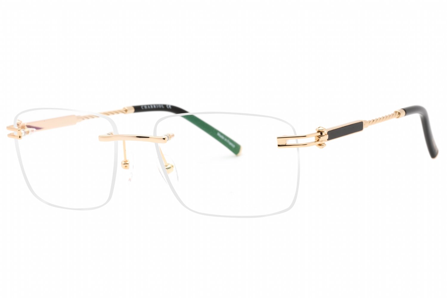 Charriol PC75115 Shiny Gold/Black / Clear Lens C03 57-18-0 MM