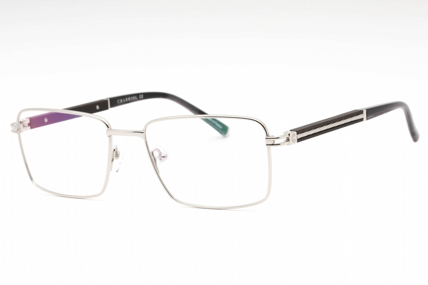Charriol PC75116 Shiny Silver/Grey Horn / Clear Lens C02 55-18-0 MM