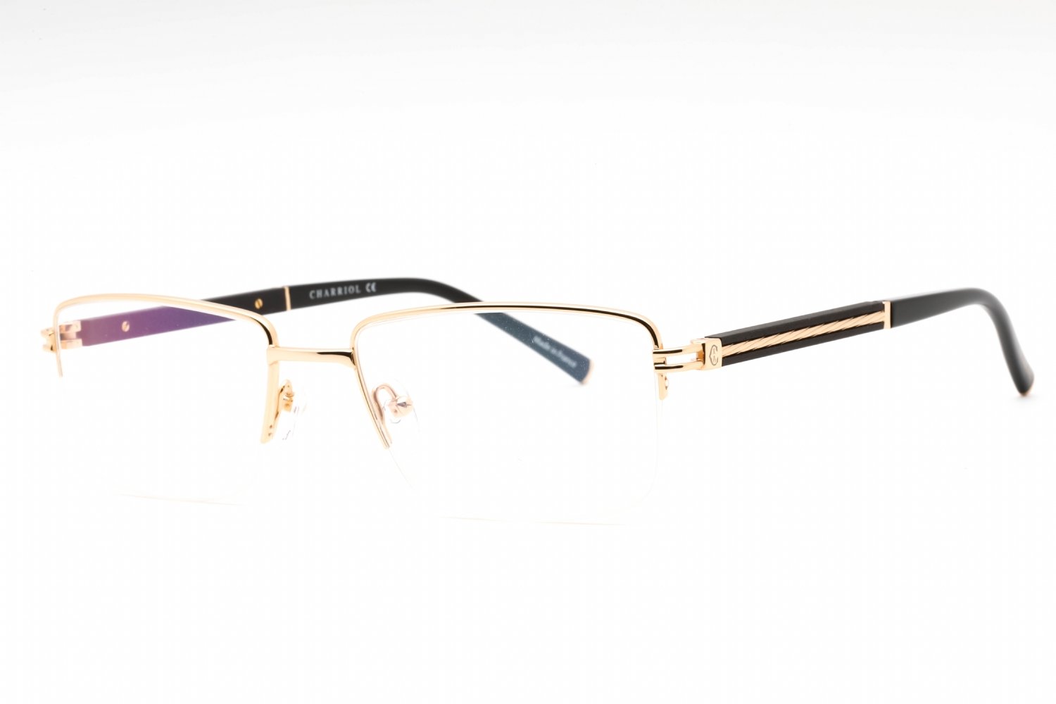 Charriol PC75117 Shiny Gold/Black / Clear Lens C03 56-19-145 MM