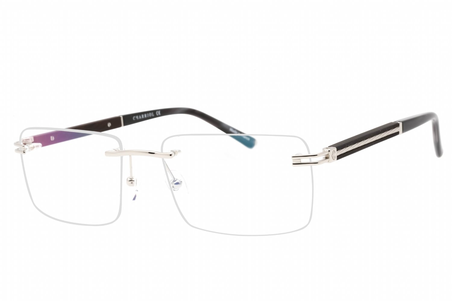Charriol PC75118 Shiny Silver/Grey Horn / Clear Lens C02 58-18-145 MM
