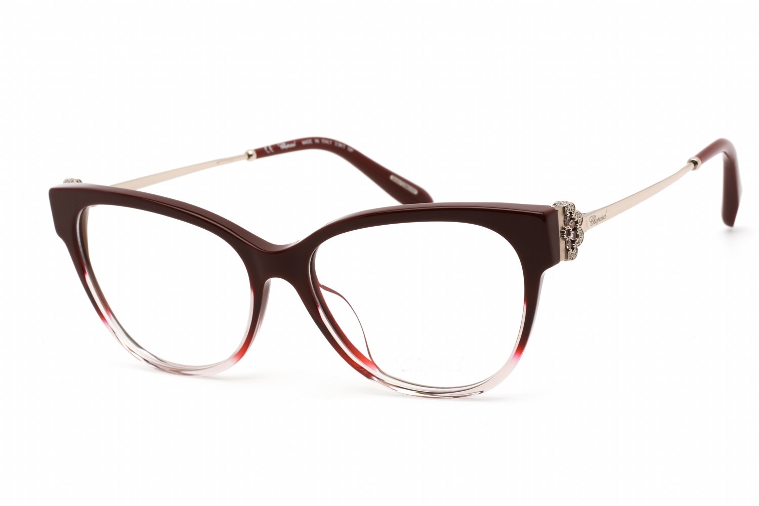 Chopard VCH325S SHINY RED GRAD.LIGHT PINK/clear demo lens 0AQ8 55-15-135 MM