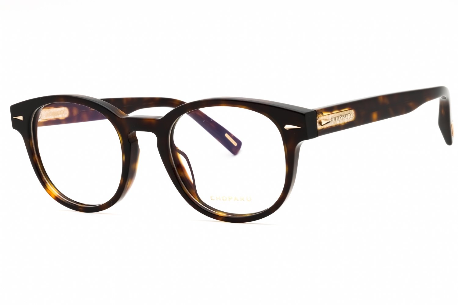 Chopard VCH342 SHINY DARK HAVANA/clear demo lens 0722 51-21-145 MM
