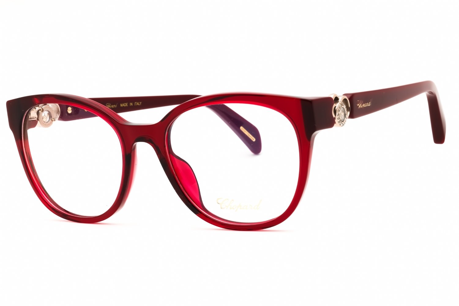 Chopard VCH356S SHINY DARK BURGUNDY/Clear demo lens 0954 53-18-145 MM