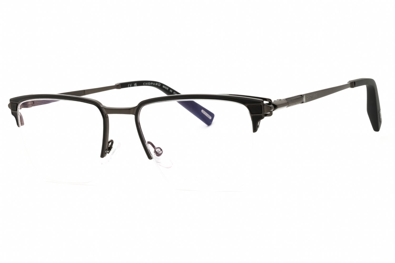 Chopard VCHL20V SHINY GUNMETAL/Clear demo lens 0K56 54-19-145 MM