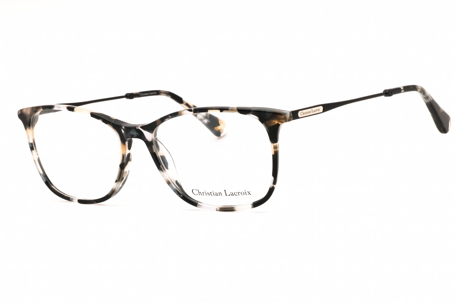 Christian Lacroix CL1128 Black/Gold/clear demo lens 002 54-16-140 MM