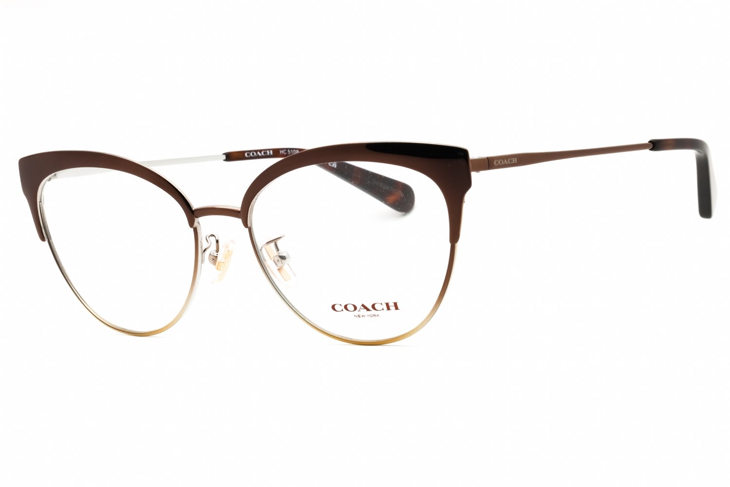 Coach 0HC5108 Shiny Brown/Silver/Light Gold/Clear demo lens 9339 54-17-140 MM