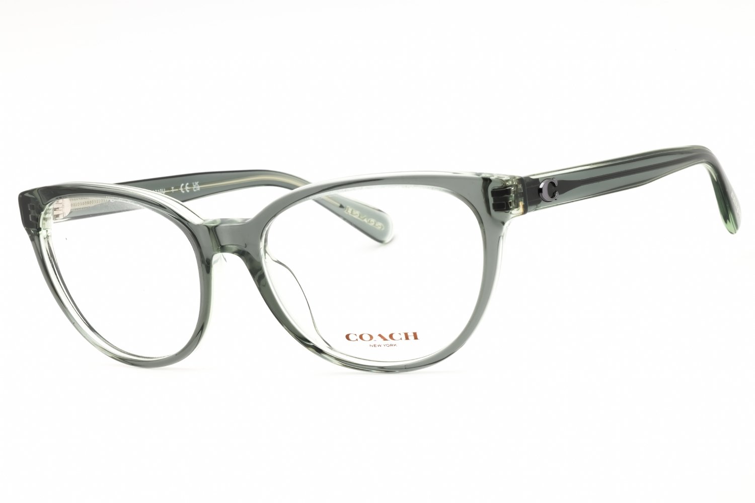 Coach 0HC6210U Transparent Green/Clear demo lens 5746 55-17-140 MM