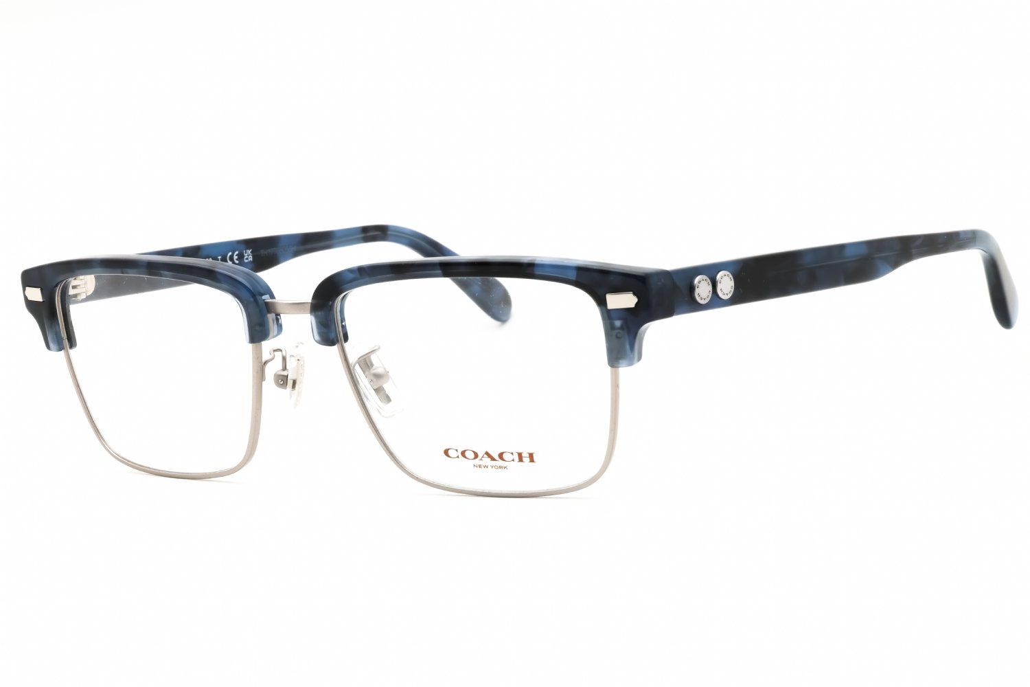 Coach 0HC6253 Blue Tortoise/Silver/clear demo lens 5754 54-19-150 MM