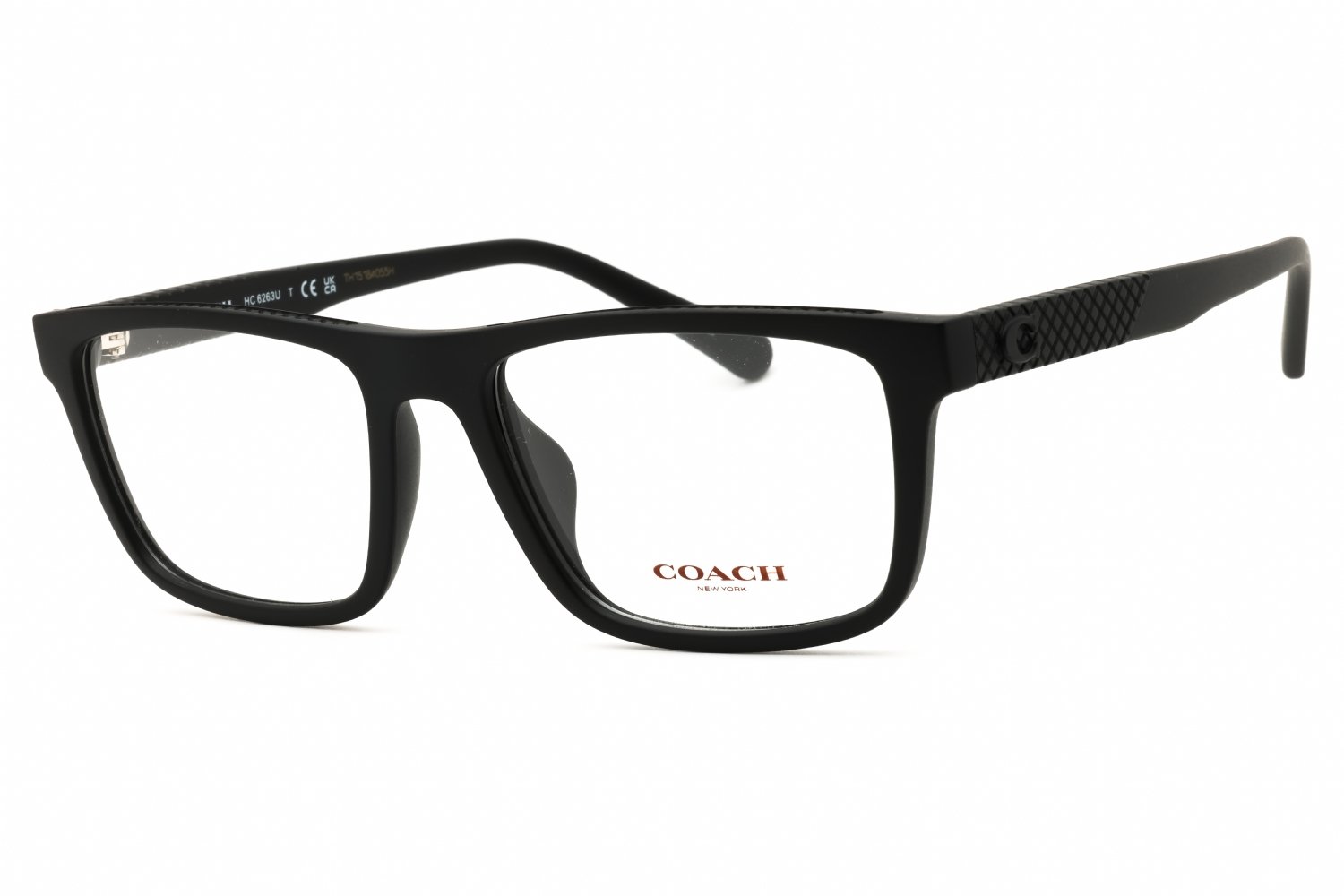Coach 0HC6263U Matte black/Clear demo lens 5002 55X18X145