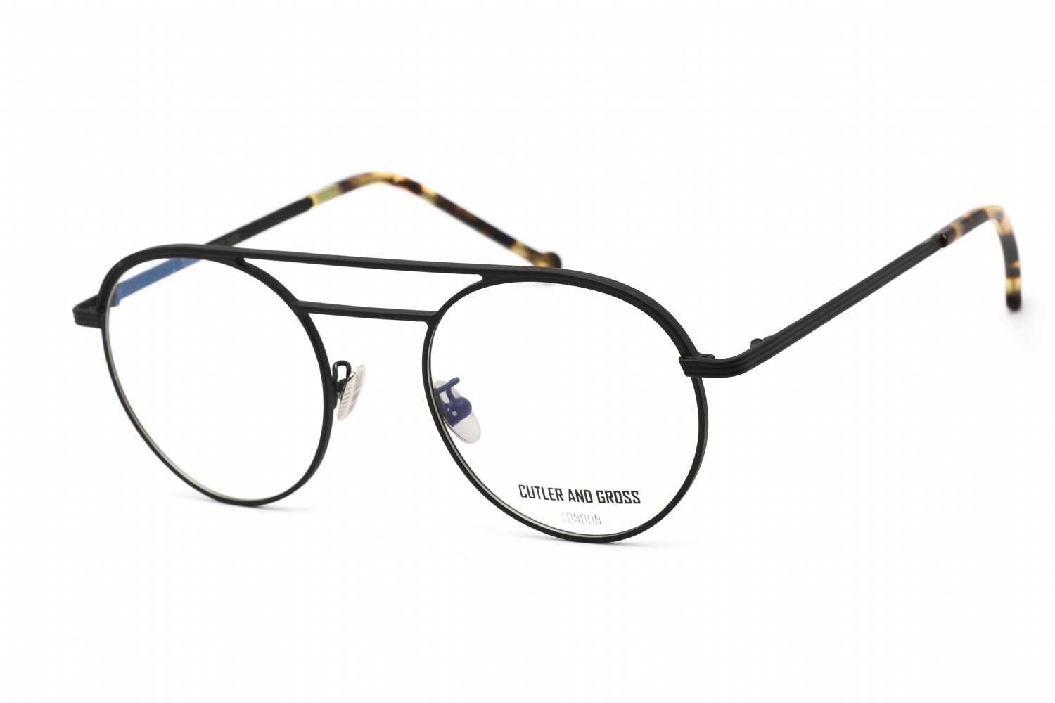 Cutler and Gross CG1269 BLACK/TORTOISESHELL/BROWN / Clear demo lens 013 50-21-140 MM