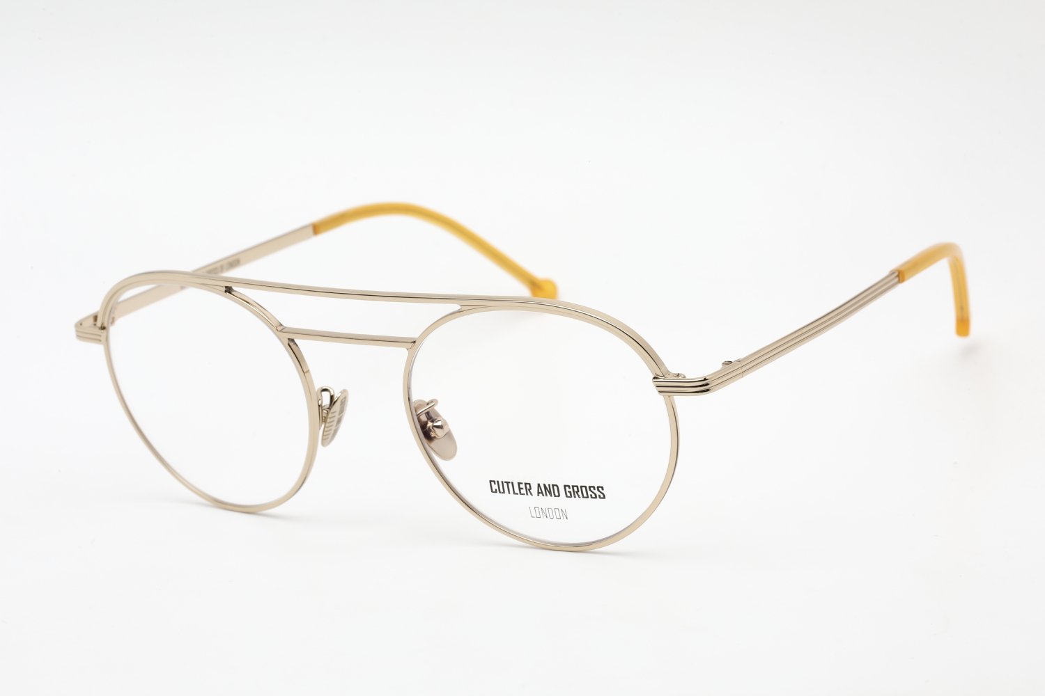 Cutler and Gross CG1269 SILVER/YELLOW/METALLIC / Clear demo lens 011 50-21-140 MM