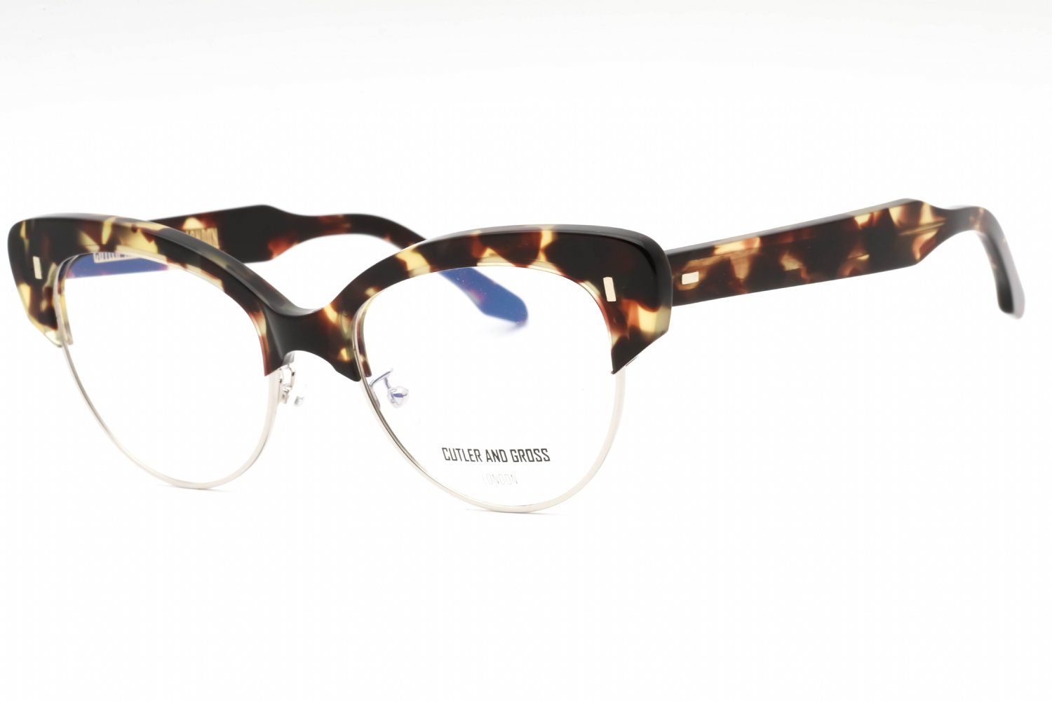 Cutler and Gross CG1351 DARK TURTLE/Clear demo lens 003 55-19-145 MM