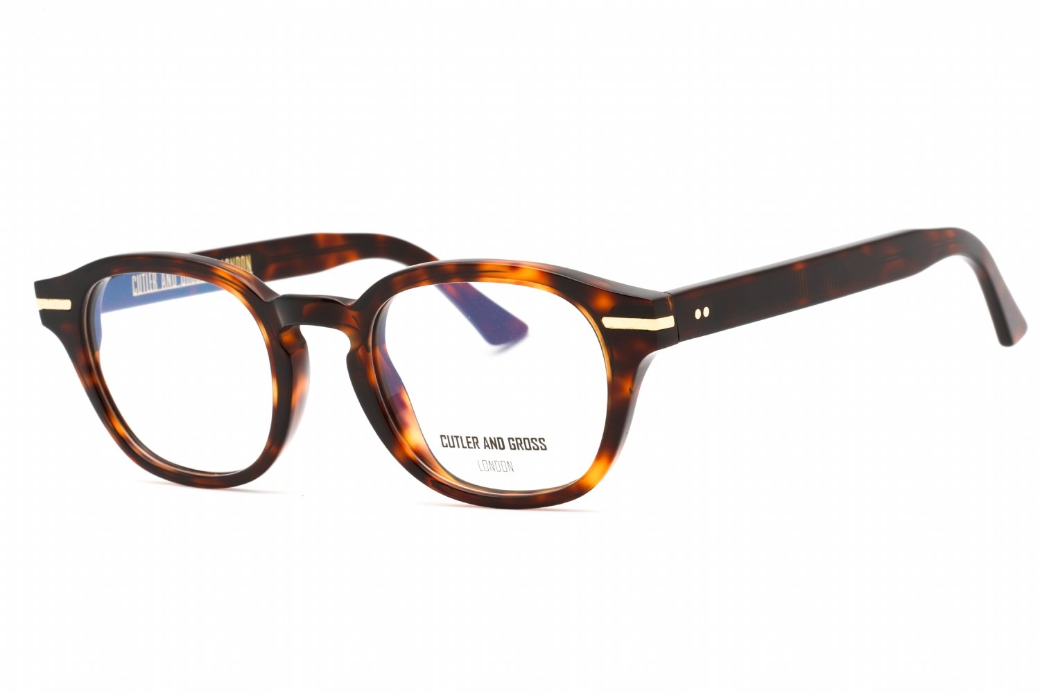 Cutler and Gross CG1356 DARK TURTLE/Clear demo lens 002 51-22-145 MM