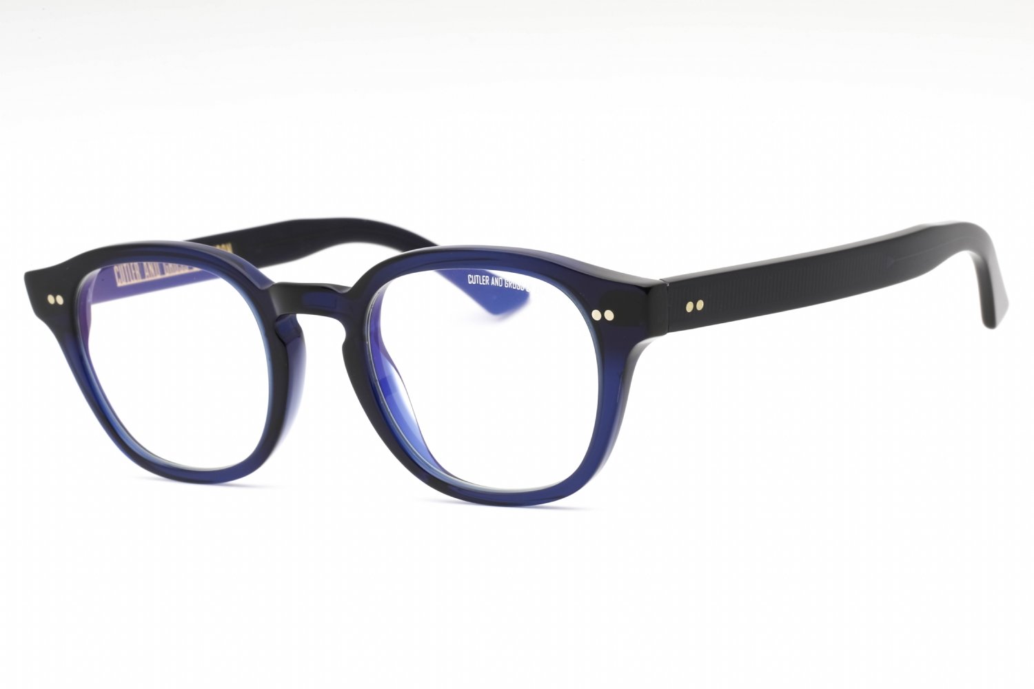 Cutler and Gross CGBB1380 CLASSIC NAVY BLUE / clear demo lens 003 51-22-145 MM
