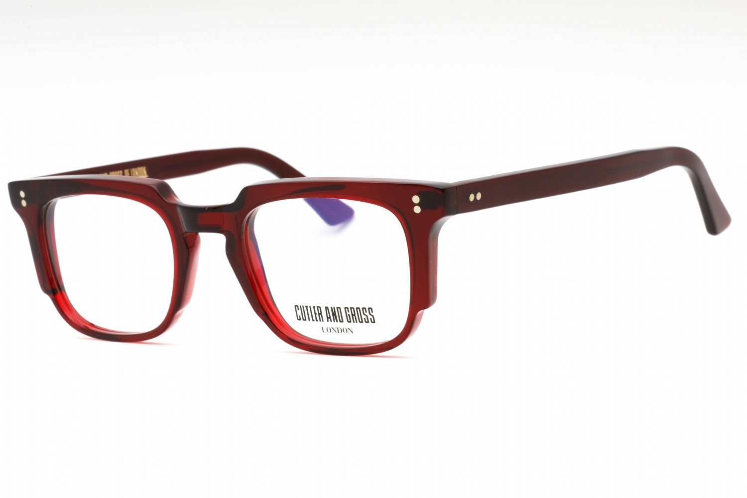 Cutler and Gross CGOP138249 BORDEAUX / clear demo lens 003 49-21-145 MM
