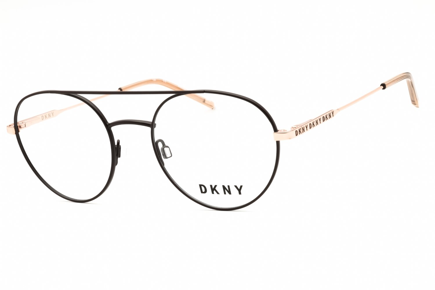 DKNY DK1025 BROWN / ROSE GOLD/clear demo lens 210 51-19-135 MM