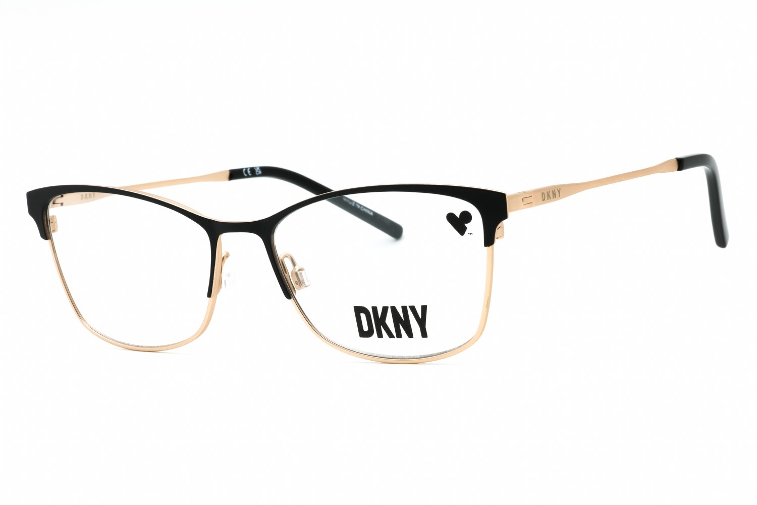 DKNY DK1028 BLACK/GOLD/Clear demo lens 001 53-16-135 MM
