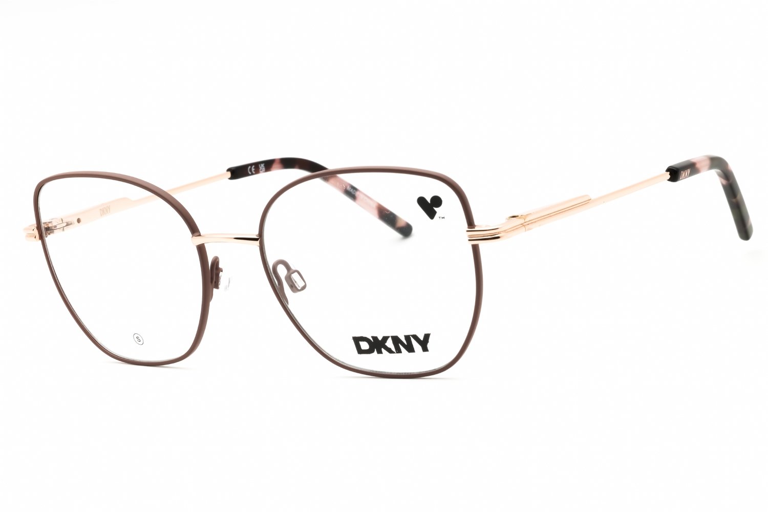 DKNY DK1034 TAUPE/ROSE GOLD/Clear demo lens 272 51-17-135 MM