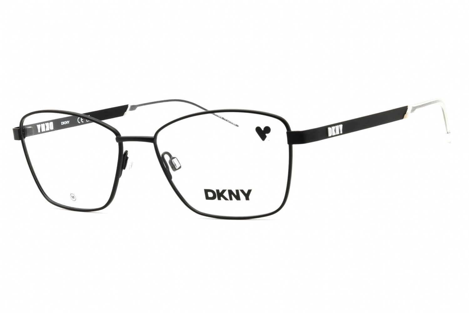 DKNY DK1035 SATIN BLACK/Clear demo lens 001 53-16-140 MM