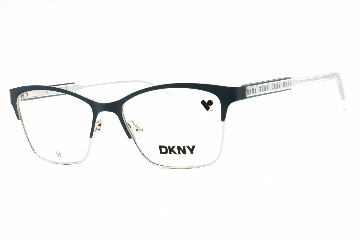 DKNY DK3008 TEAL/SILVER/clear demo lens 440 53-16-135 MM