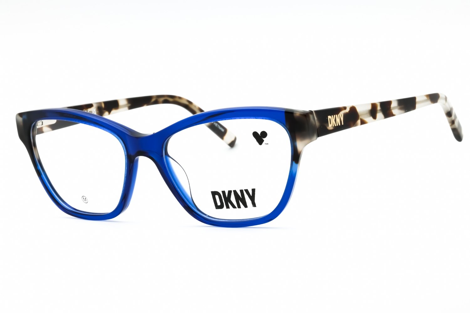 DKNY DK5057 COBALT/BONE TORTOISE/Clear demo lens 425 53-16-140 MM