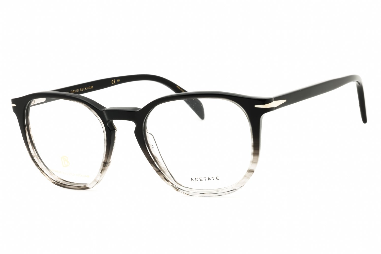 David Beckham DB 1106 BLACK HORN/clear demo lens 037N 00 50X19X150