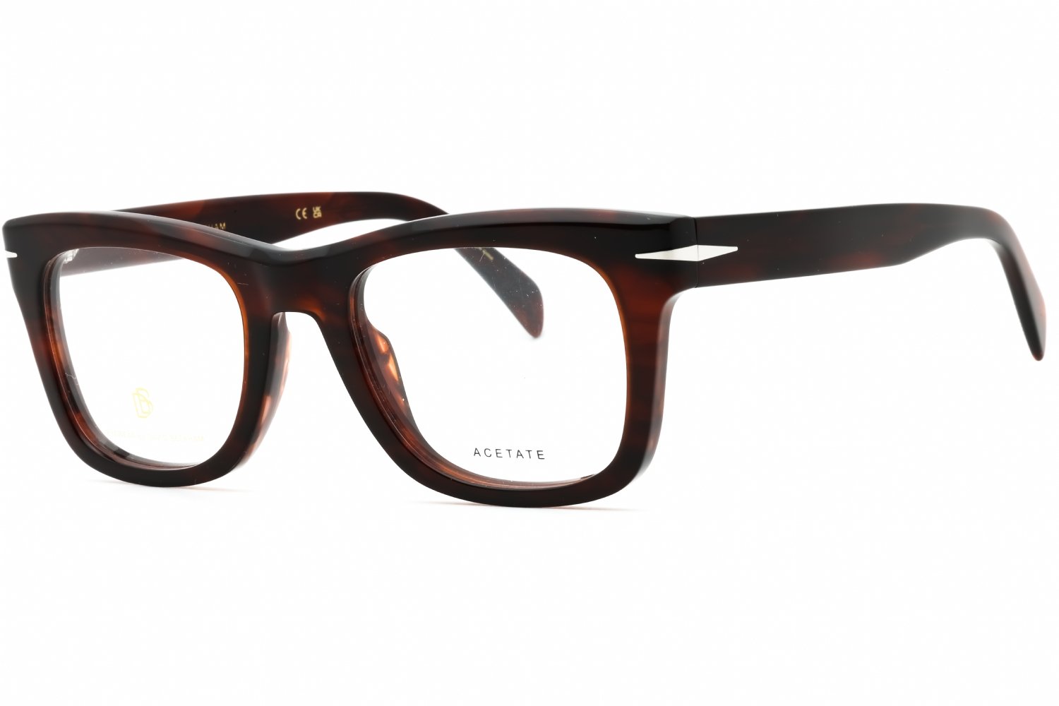 David Beckham DB 7105 BRW HORN B/clear demo lens 0EX4 00 51-21-145 MM