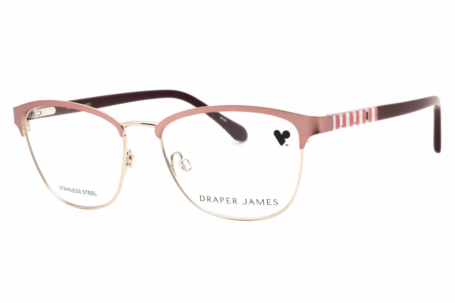 Draper James DJ5003 BLUSH/Clear demo lens 651 52-16-140 MM