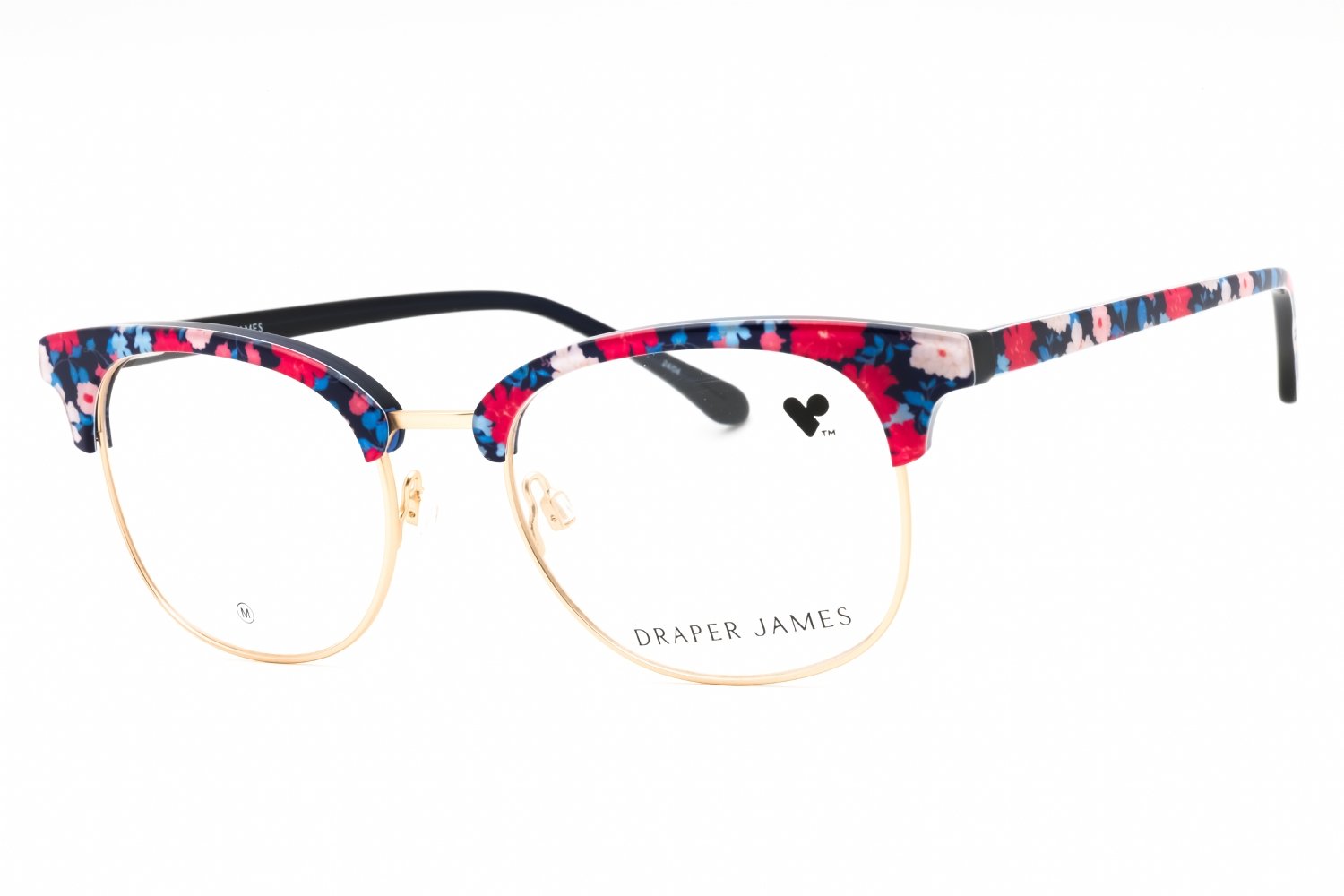 Draper James DJ5055 NAVY FLORAL/clear demo lens 415 51-19-140 MM