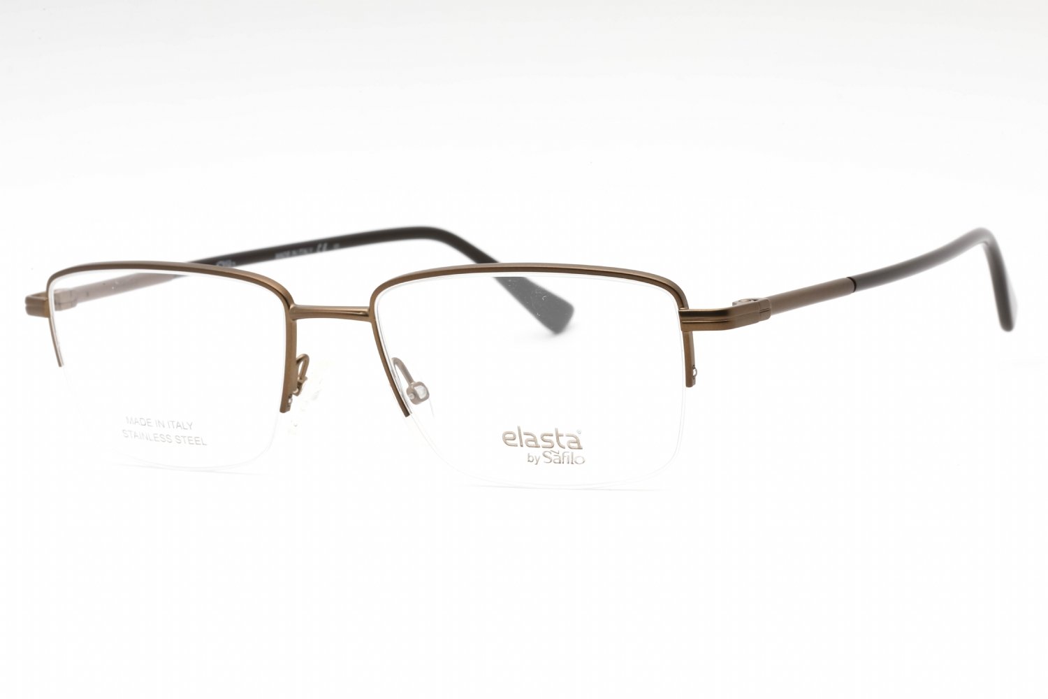 Elasta E 7249 Matte Brown/Clear demo lens 04IN 00 54-18-145 MM