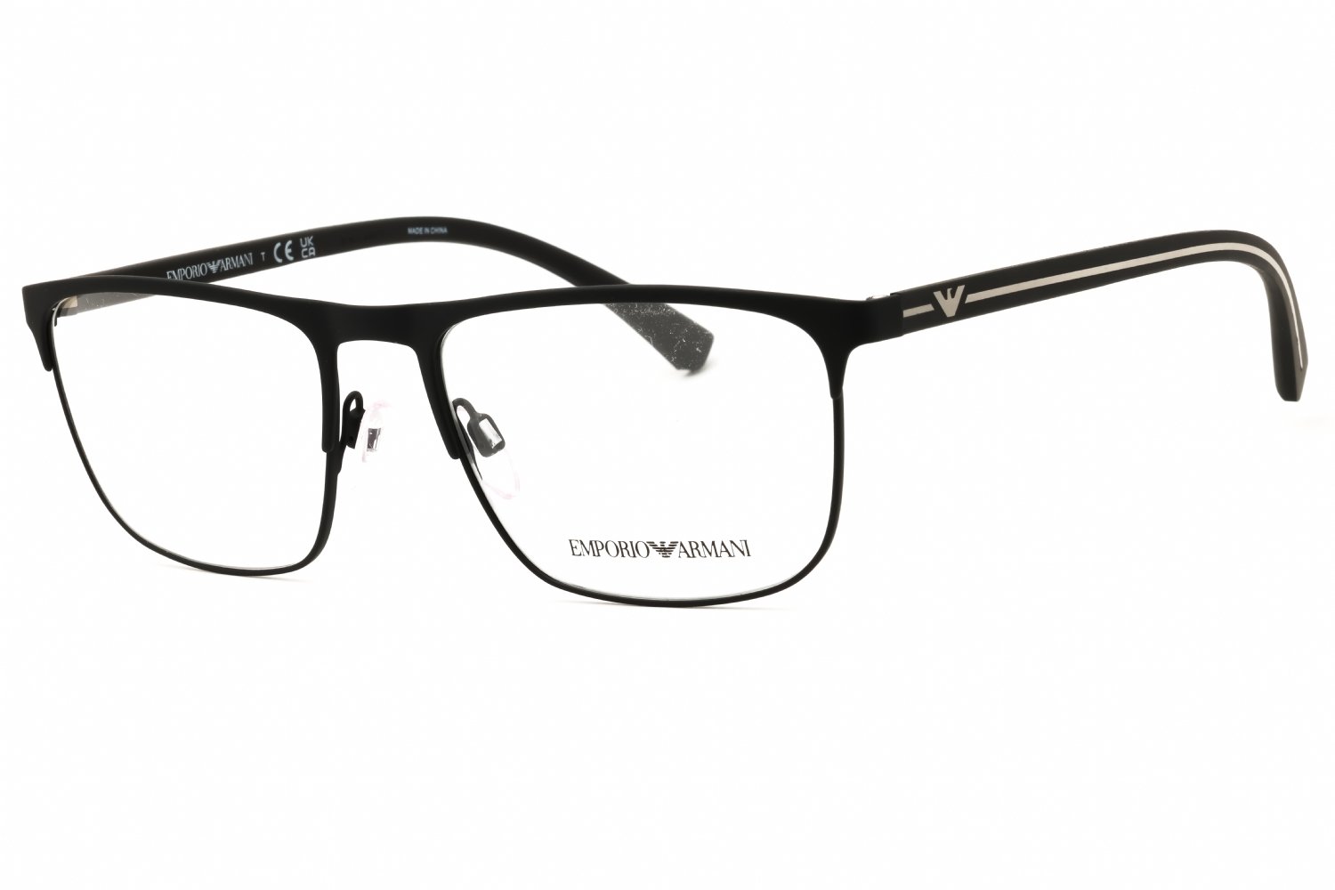 Emporio Armani 0EA1079 RUBBER BLACK/Clear demo lens 3094 55X18X140