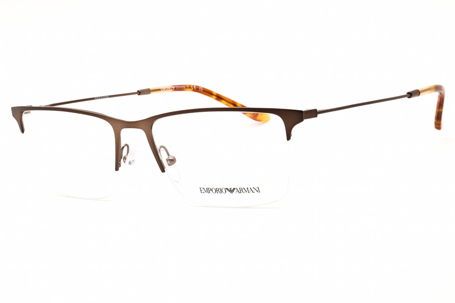 Emporio Armani 0EA1171 BROWN/clear demo lens 3004 57X18X145