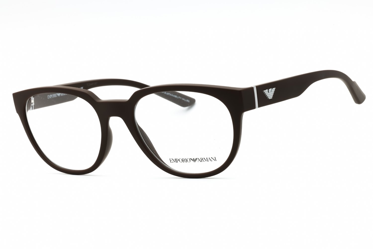 Emporio Armani 0EA3224 Matte Brown/Clear demo lens 5260 54-19-145 MM