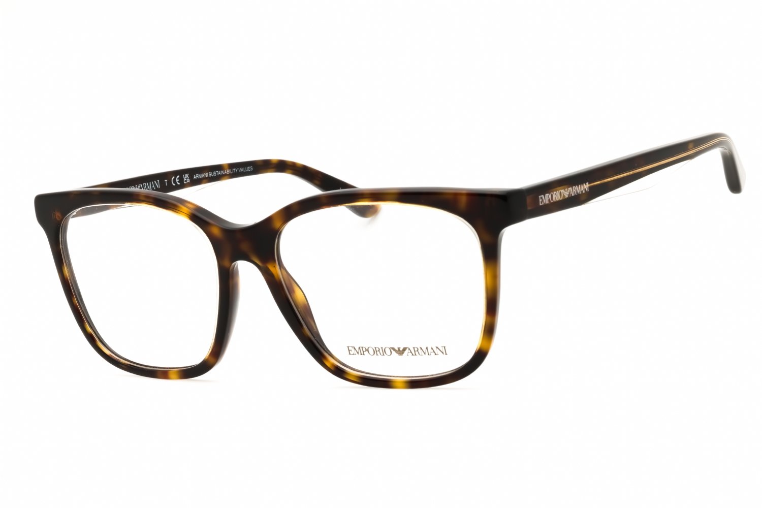 Emporio Armani 0EA3228 shiny havana/top crystal/clear demo lens 6052 53-16-140 MM