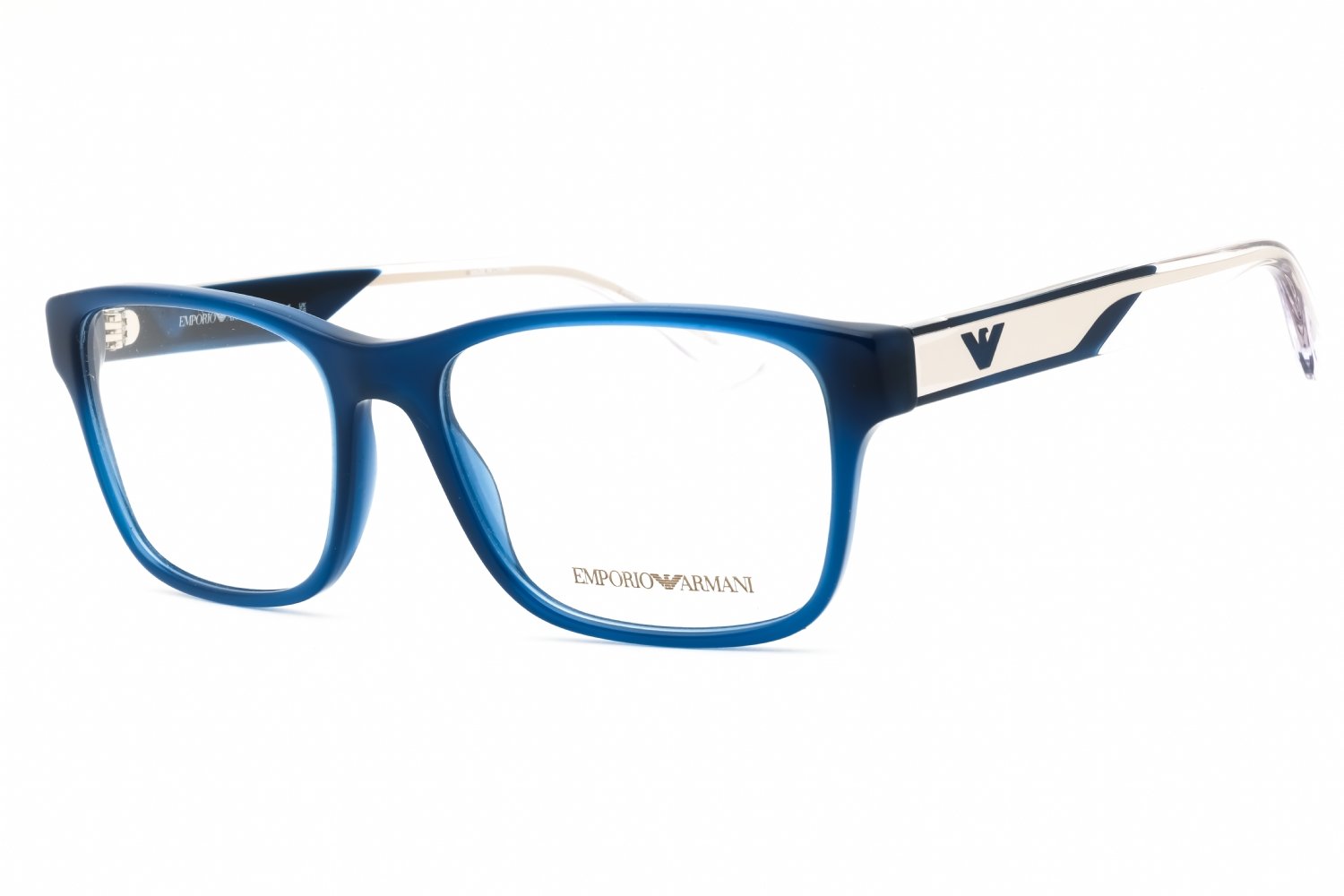 Emporio Armani 0EA3239 Shiny Opaline Blue/Clear demo lens 6092 55X17X145
