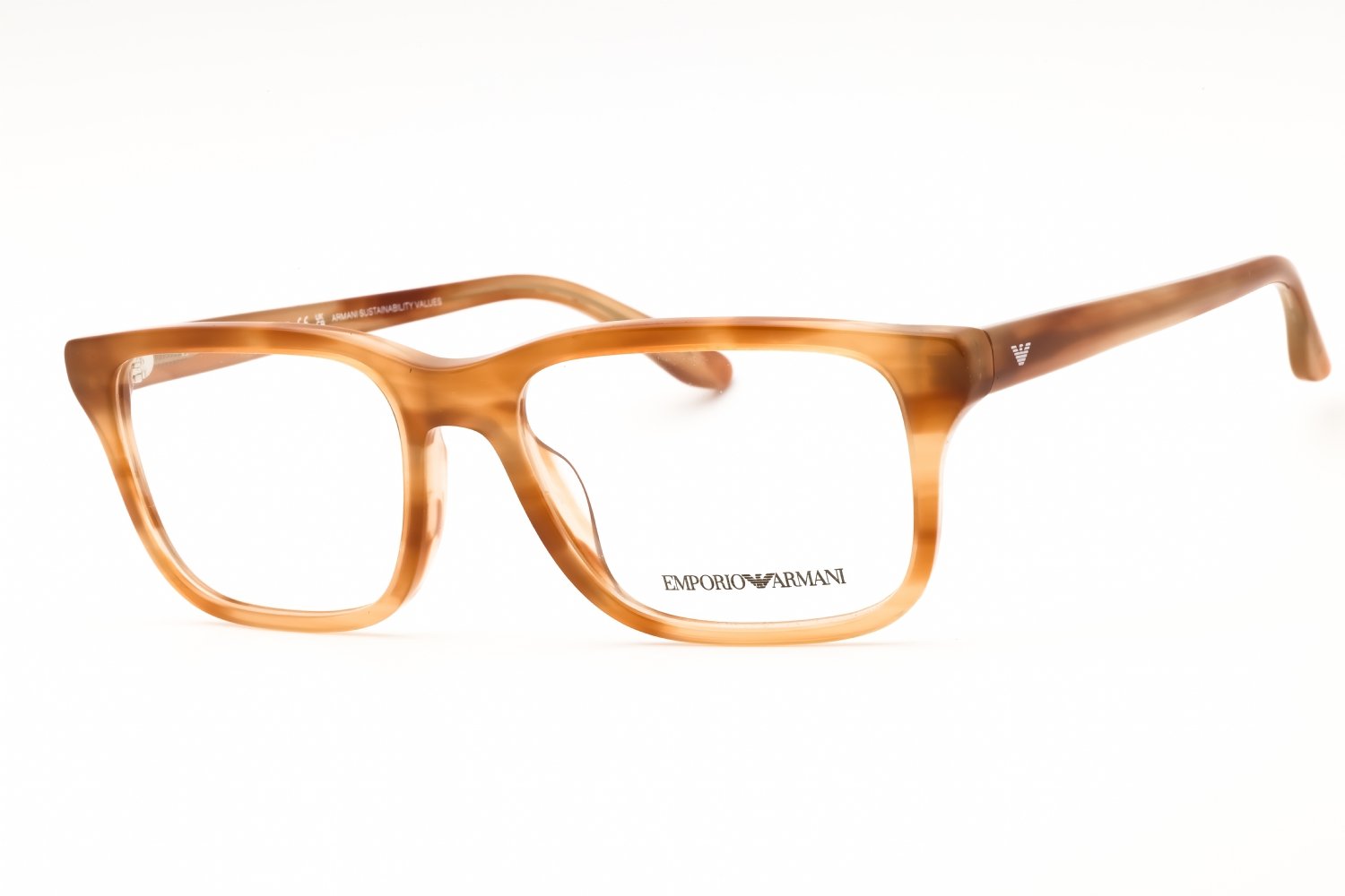 Emporio Armani 0EA3250U Shiny Havana Brown/Clear demo lens 6203 54-17-145 MM