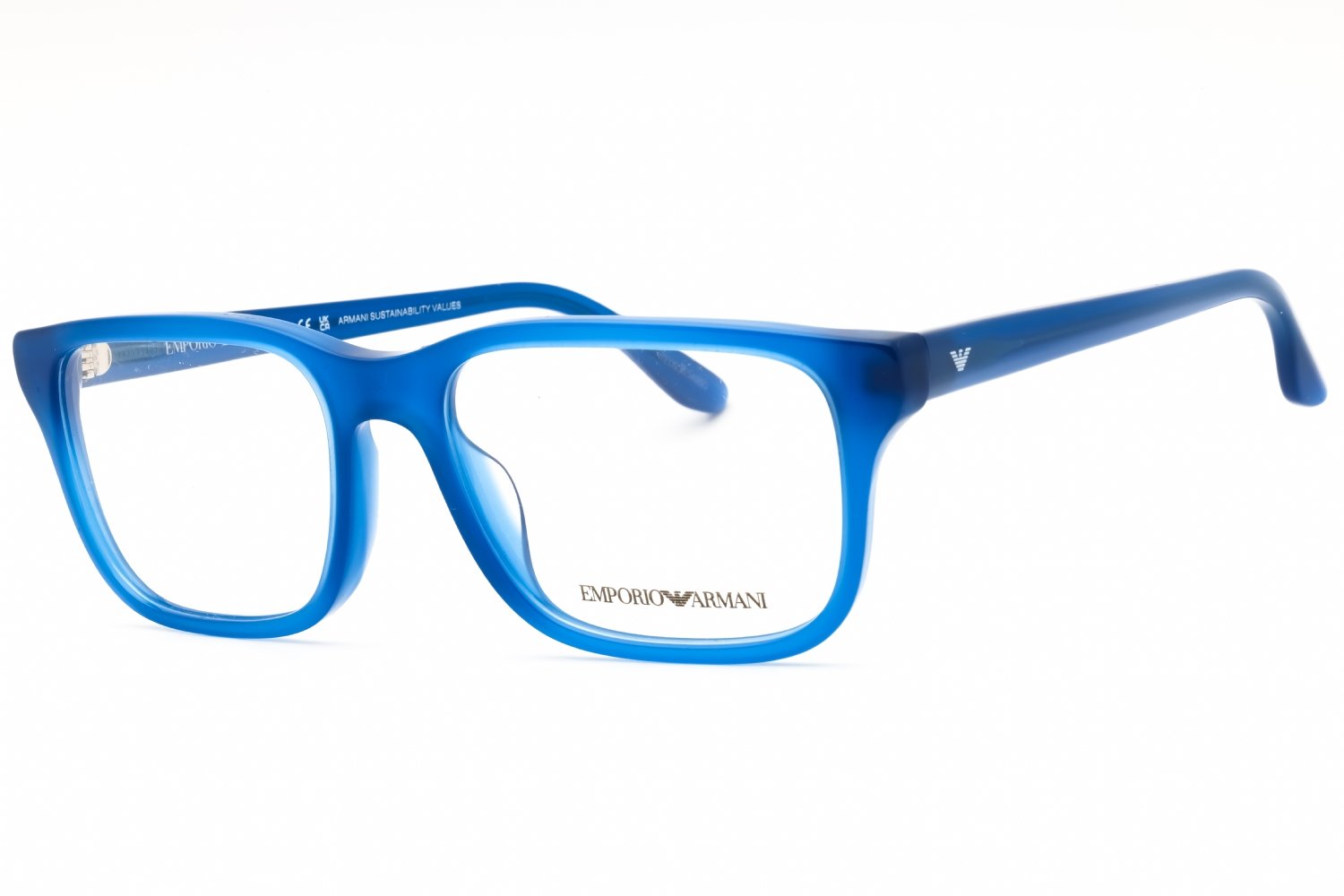 Emporio Armani 0EA3250U Shiny Opalescent Blue/Clear demo lens 6201 54-17-145 MM