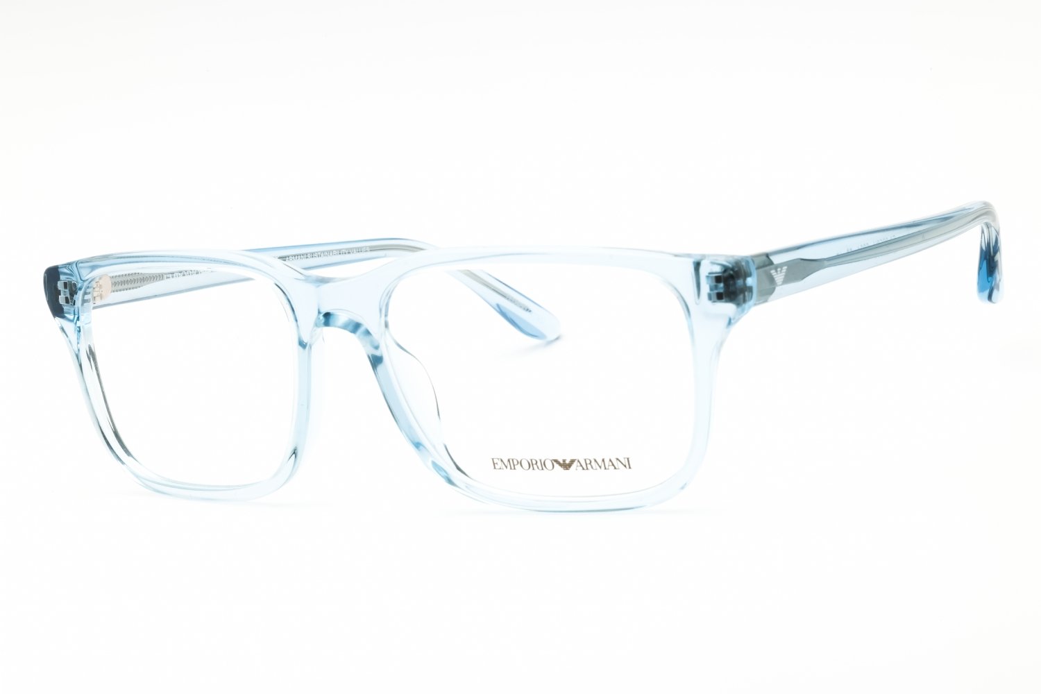 Emporio Armani 0EA3250U Transparent Bright Light Blue/Clear demo lens 6204 56-17-145 MM