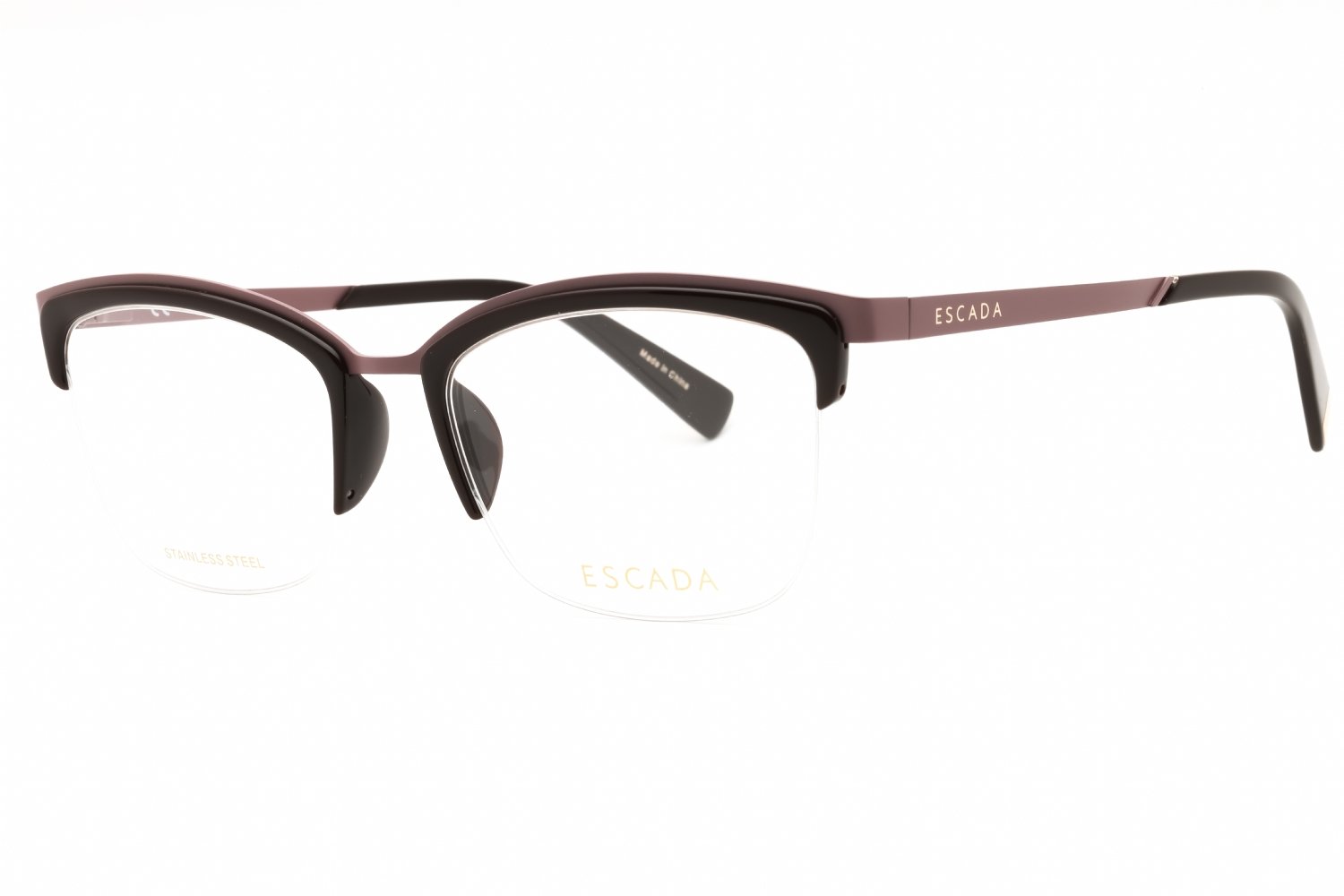 Escada VES944 SHINY BROWN/Clear demo lens 0J35 52-18-135 MM