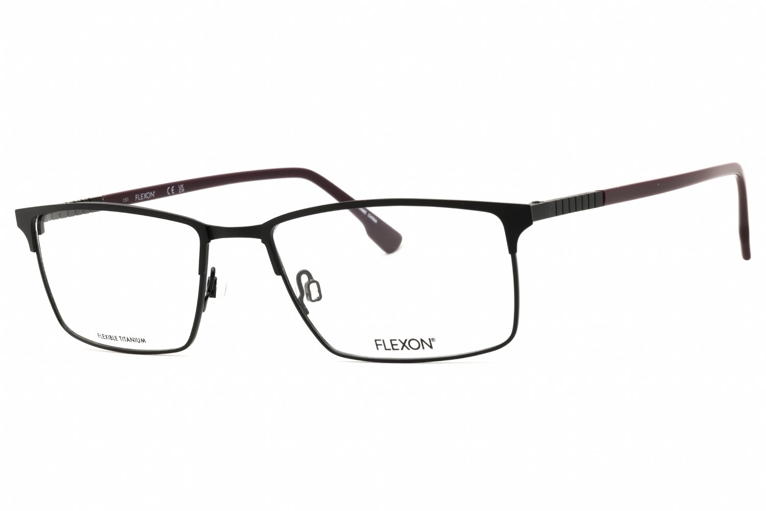 Flexon FLEXON E1129 MATTE BLACK/clear demo lens 002 59-19-140 MM