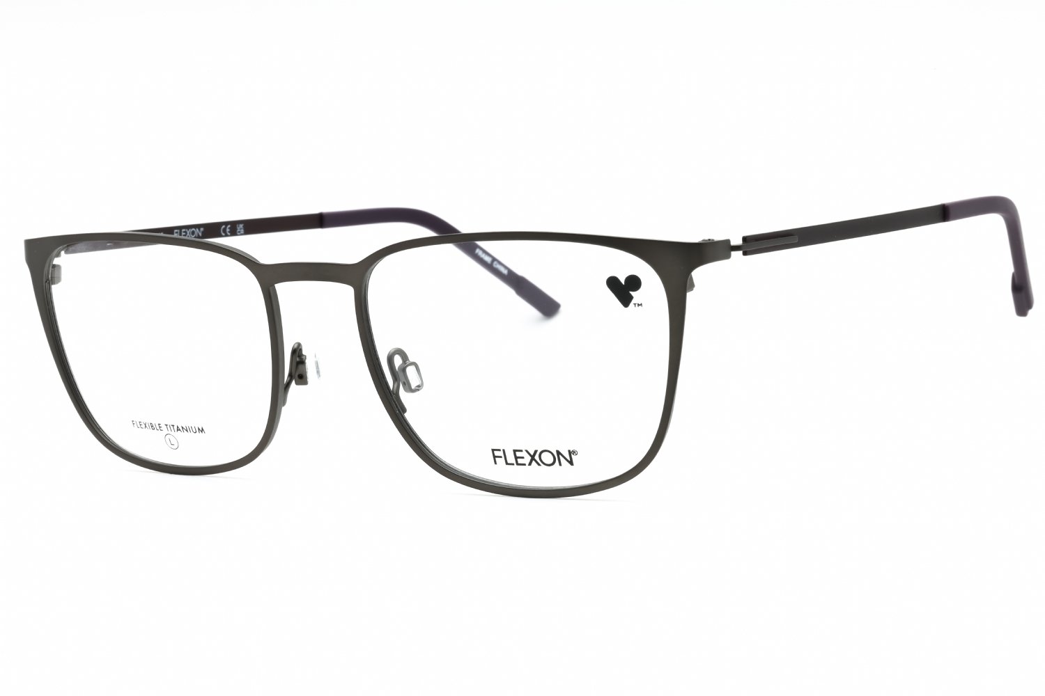 Flexon FLEXON E1143 MATTE GUNMETAL/ MIDNIGHT PL/Clear demo lens 073 54-18-145 MM