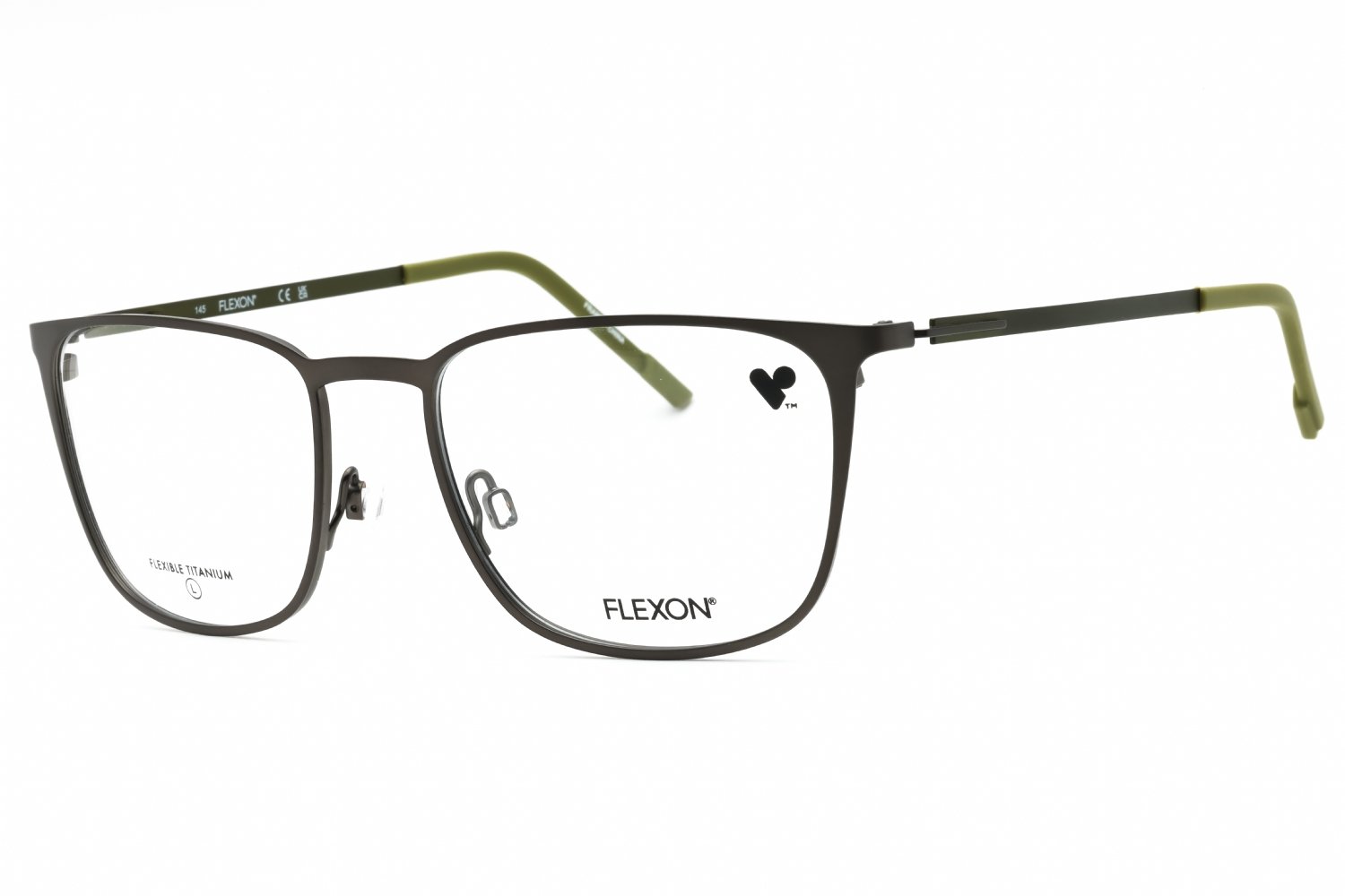 Flexon FLEXON E1143 MATTE GUNMETAL/KELP/Clear demo lens 071 54-18-145 MM