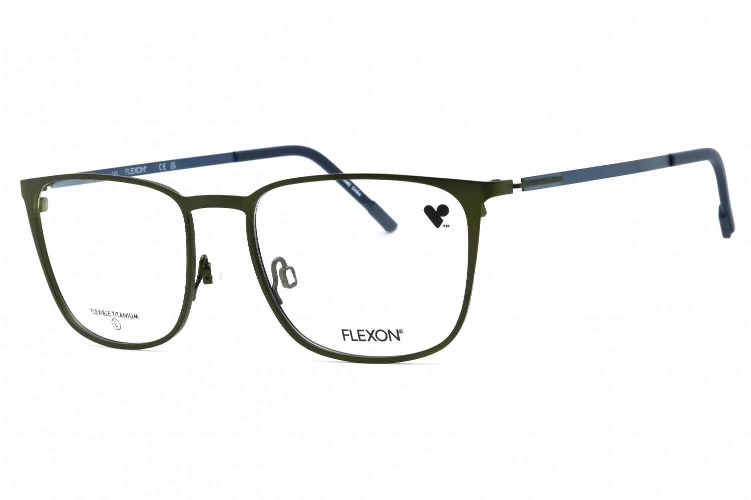Flexon FLEXON E1143 MATTE KELP/ BLUE/Clear demo lens 301 54-18-145 MM