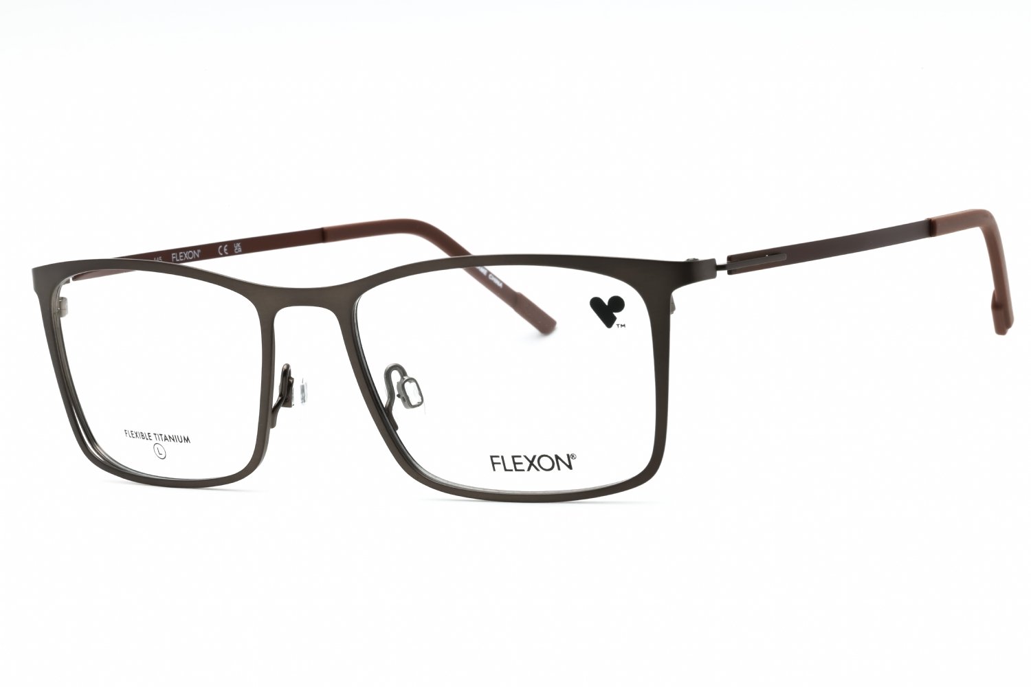 Flexon FLEXON E1144 MATTE GUNMETALL/SEPIA/Clear demo lens 071 54-18-145 MM