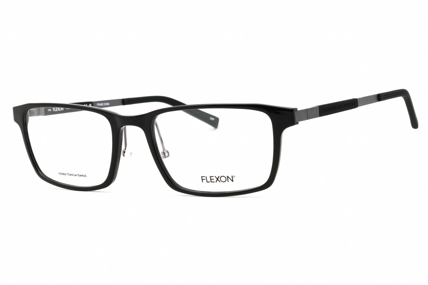 Flexon FLEXON EP8008 SHINY BLACK/Clear demo lens 001 55-19-145 MM
