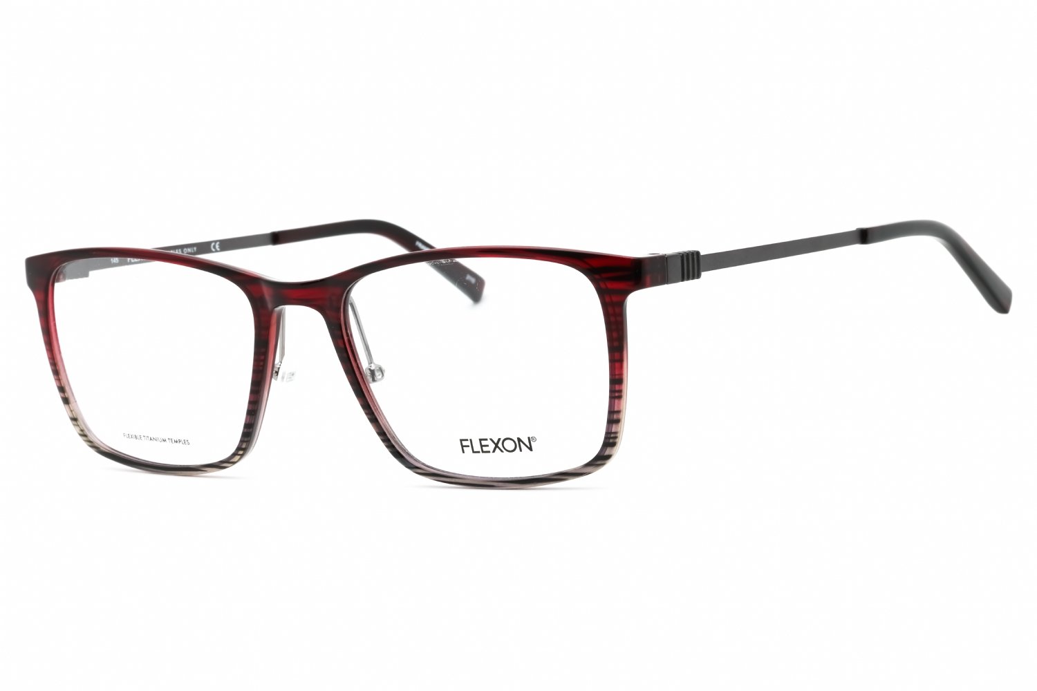 Flexon FLEXON EP8011 BURGUNDY/GREY GRADIENT/Clear demo lens 608 53-18-145 MM